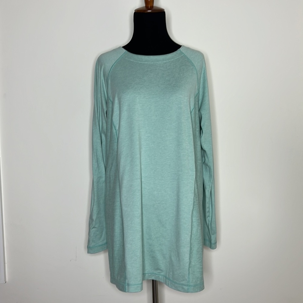 J. JILL Fit Green Marled Tunic Top M